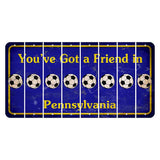 Pennsylvania Youve Got a Friend Cut License Plate Strips (Set of 8) Soccerball