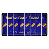 Pennsylvania Youve Got a Friend Cut License Plate Strips (Set of 8) Hotdog
