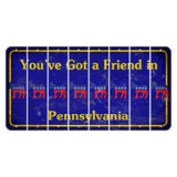 Pennsylvania Youve Got a Friend Cut License Plate Strips (Set of 8) Democrat