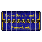 Pennsylvania Youve Got a Friend Cut License Plate Strips (Set of 8) Emoji - Shades