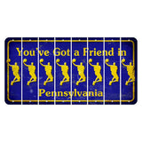 Pennsylvania Youve Got a Friend Cut License Plate Strips (Set of 8) Basketball Player