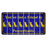 Pennsylvania Youve Got a Friend Cut License Plate Strips (Set of 8) Cat