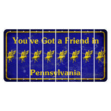 Pennsylvania Youve Got a Friend Cut License Plate Strips (Set of 8) Fairy