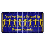 Pennsylvania Youve Got a Friend Cut License Plate Strips (Set of 8) Elf
