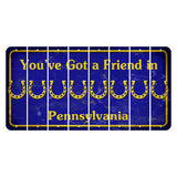 Pennsylvania Youve Got a Friend Cut License Plate Strips (Set of 8) Horseshoe