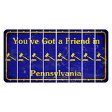 Pennsylvania Youve Got a Friend Cut License Plate Strips (Set of 8) Gavel
