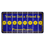 Pennsylvania Youve Got a Friend Cut License Plate Strips (Set of 8) Saw Blade
