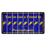 Pennsylvania Youve Got a Friend Cut License Plate Strips (Set of 8) Bull Rider