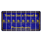 Pennsylvania Youve Got a Friend Cut License Plate Strips (Set of 8) Zodiac Sign - Sagittarius