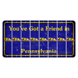 Pennsylvania Youve Got a Friend Cut License Plate Strips (Set of 8) Cement Truck