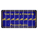 Pennsylvania Youve Got a Friend Cut License Plate Strips (Set of 8) Dozer