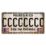 Puerto Rico White Isla Del Encanto Cut License Plate Strips (Set of 8) C
