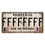 Puerto Rico White Isla Del Encanto Cut License Plate Strips (Set of 8) F