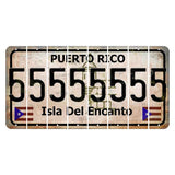 Puerto Rico White Isla Del Encanto Cut License Plate Strips (Set of 8) 5