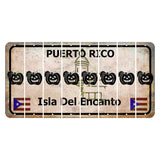 Puerto Rico White Isla Del Encanto Cut License Plate Strips (Set of 8) Pumpkin