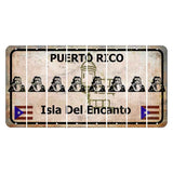 Puerto Rico White Isla Del Encanto Cut License Plate Strips (Set of 8) Santa Claus