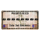 Puerto Rico White Isla Del Encanto Cut License Plate Strips (Set of 8) Trailer