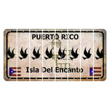 Puerto Rico White Isla Del Encanto Cut License Plate Strips (Set of 8) Dove