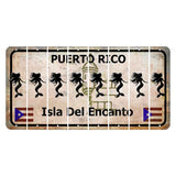 Puerto Rico White Isla Del Encanto Cut License Plate Strips (Set of 8) Mermaid