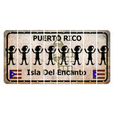 Puerto Rico White Isla Del Encanto Cut License Plate Strips (Set of 8) Elf
