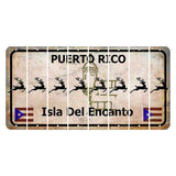 Puerto Rico White Isla Del Encanto Cut License Plate Strips (Set of 8) Reindeer