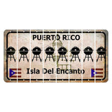 Puerto Rico White Isla Del Encanto Cut License Plate Strips (Set of 8) Grill