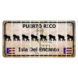 Puerto Rico White Isla Del Encanto Cut License Plate Strips (Set of 8) Gorilla