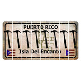 Puerto Rico White Isla Del Encanto Cut License Plate Strips (Set of 8) Hammer