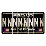 Puerto Rico Black Isla Del Encanto Cut License Plate Strips (Set of 8) N