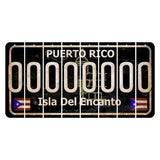 Puerto Rico Black Isla Del Encanto Cut License Plate Strips (Set of 8) O
