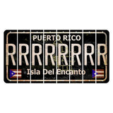 Puerto Rico Black Isla Del Encanto Cut License Plate Strips (Set of 8) R
