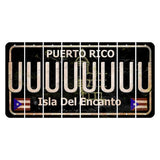 Puerto Rico Black Isla Del Encanto Cut License Plate Strips (Set of 8) U