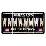 Puerto Rico Black Isla Del Encanto Cut License Plate Strips (Set of 8) W