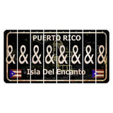 Puerto Rico Black Isla Del Encanto Cut License Plate Strips (Set of 8) And Sign