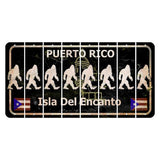 Puerto Rico Black Isla Del Encanto Cut License Plate Strips (Set of 8) Bigfoot