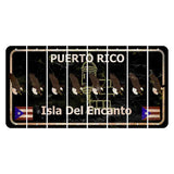 Puerto Rico Black Isla Del Encanto Cut License Plate Strips (Set of 8) Bald Eagle