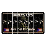 Puerto Rico Black Isla Del Encanto Cut License Plate Strips (Set of 8) Whale