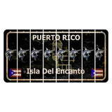 Puerto Rico Black Isla Del Encanto Cut License Plate Strips (Set of 8) Swordfish