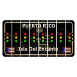 Puerto Rico Black Isla Del Encanto Cut License Plate Strips (Set of 8) Traffic Light