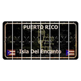 Puerto Rico Black Isla Del Encanto Cut License Plate Strips (Set of 8) Hockey