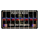 Puerto Rico Black Isla Del Encanto Cut License Plate Strips (Set of 8) Democrat
