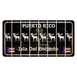 Puerto Rico Black Isla Del Encanto Cut License Plate Strips (Set of 8) Moose