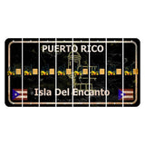 Puerto Rico Black Isla Del Encanto Cut License Plate Strips (Set of 8) Forklift