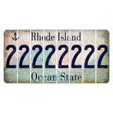 Rhode Island Wave Cut License Plate Strips (Set of 8) 2