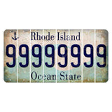 Rhode Island Wave Cut License Plate Strips (Set of 8) 9