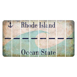 Rhode Island Wave Cut License Plate Strips (Set of 8) Hyphen