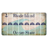 Rhode Island Wave Cut License Plate Strips (Set of 8) Hot Rod