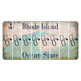 Rhode Island Wave Cut License Plate Strips (Set of 8) Stethoscope