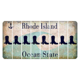 Rhode Island Wave Cut License Plate Strips (Set of 8) Cowboy Boot