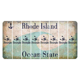 Rhode Island Wave Cut License Plate Strips (Set of 8) Zodiac Sign - Scorpio